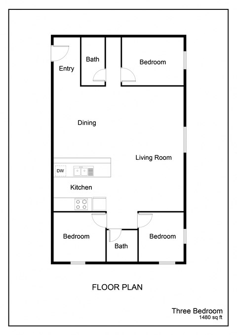 a floor plan of a house with a bedroom and a living room